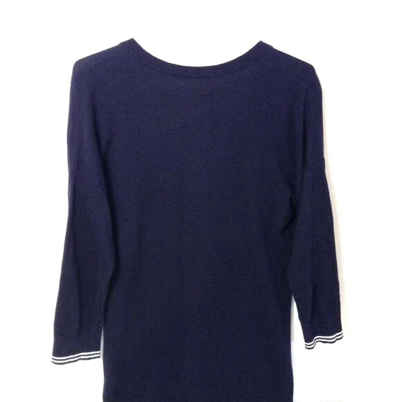 Vtg Hollister Cardigan Sweater Women L Black V-neck Y2K Preppy Elana Bella Logo - Picture 6 of 10